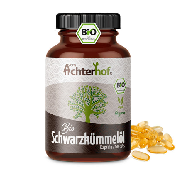 vom Achterhof BIO Schwarzkümmel-Öl Kapseln 400 Kapseln