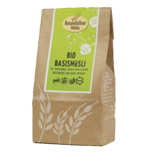 Rosenfellner Mühle Bio Basismüsli weizenfrei ohne Rosinen 400g