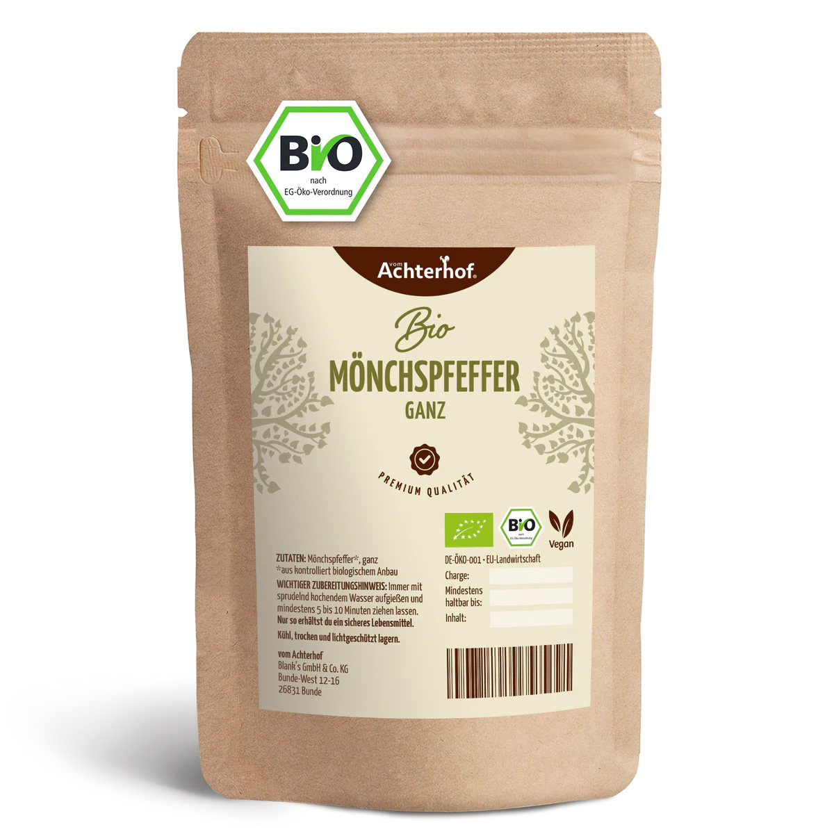 vom Achterhof BIO Mönchspfeffer ganz 250g – Bild 2